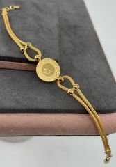 22 AYAR ALTIN HASIR TEK ÇEYREKLİ BİLEKLİK