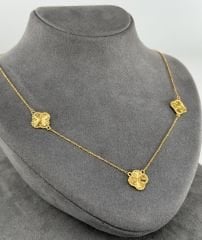 22 AYAR ALTIN ÜÇ YONCALI KOLYE