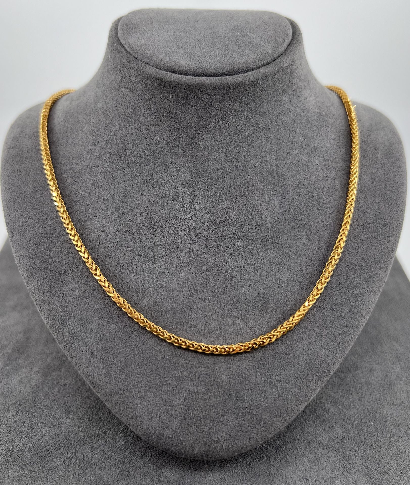 22 AYAR ALTIN PALMİYE ZİNCİR 55 CM UZUNLUK