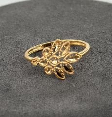 22 AYAR ALTIN YAPRAK YÜZÜK