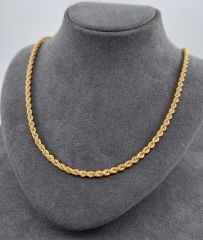 22 AYAR ALTIN HALAT ZİNCİR 60 CM UZUNLUK