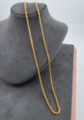 22 AYAR ALTIN PALMİYE ZİNCİR 60 CM UZUNLUK