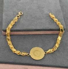 22 AYAR ALTIN PULLU ÇEYREK BİLEKLİK