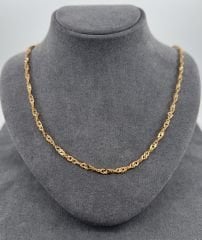 22 AYAR ALTIN SİNGAPUR ZİNCİR 50 CM UZUNLUK