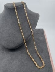 22 AYAR ALTIN SİNGAPUR ZİNCİR 50 CM UZUNLUK