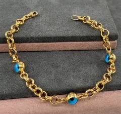 22 AYAR ALTIN DOCH ÜÇ NAZARBONCUKLU BİLEKLİK