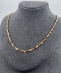 22 AYAR ALTIN SİNGAPUR ZİNCİR 55 CM UZUNLUK