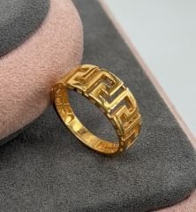 22 AYAR ALTIN GREEK KEY YÜZÜK
