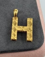 22 AYAR ALTIN H HARFLİ KOLYE UCU
