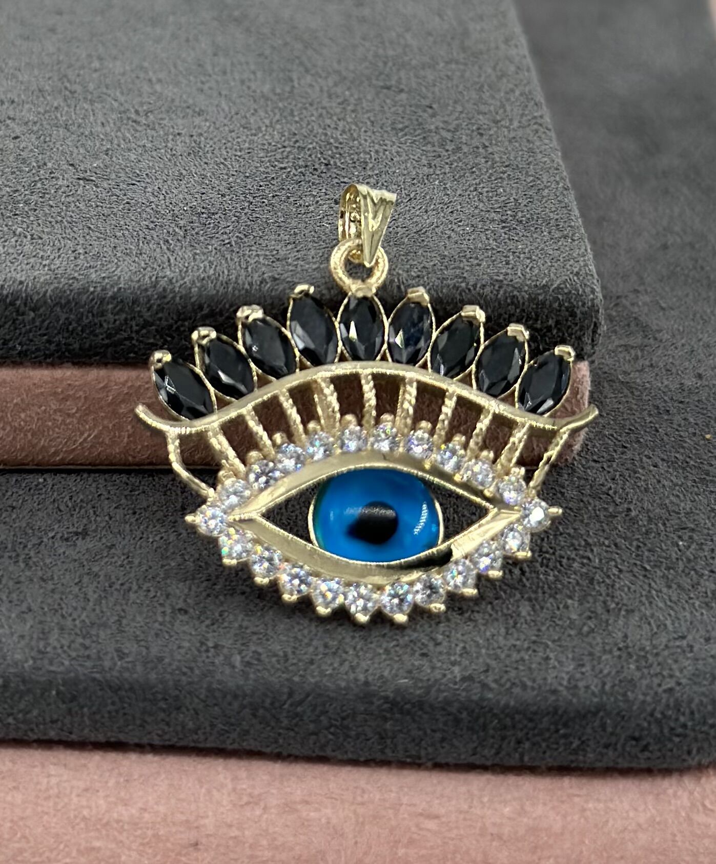 14 AYAR ALTIN KİRPİK GÖZLÜ KOLYE UCU