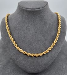 22 AYAR ALTIN HALAT ZİNCİR 60 CM UZUNLUK