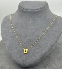 22 AYAR ALTIN B HARFLİ KOLYE