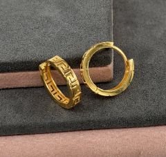 22 AYAR ALTIN 1.9 ÇAPLI GREEK KEY HALKA KÜPE