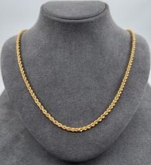 22 AYAR ALTIN HALAT ZİNCİR 65 CM UZUNLUK