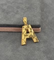 22 AYAR ALTIN A HARFİ KOLYE UCU