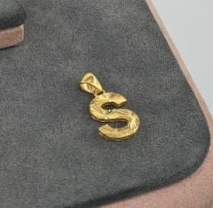 22 AYAR ALTIN S HARFİ KOLYE UCU