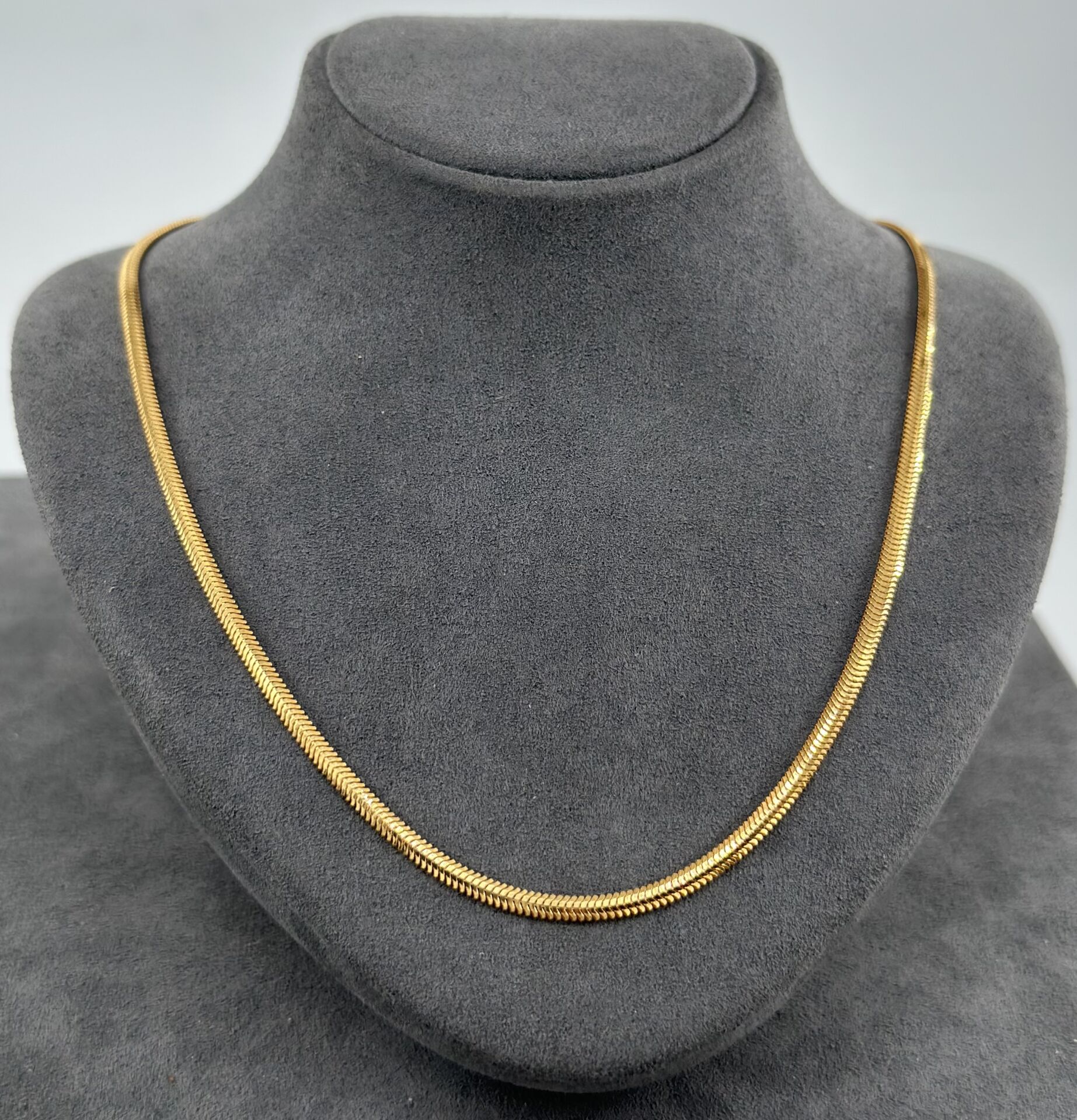 22 AYAR ALTIN İTALYAN HASIR EZME ZİNCİR 48 CM UZUNLUK
