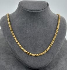 22 AYAR ALTIN PULLU ZİNCİR 55 CM UZUNLUK