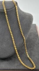 22 AYAR ALTIN PULLU ZİNCİR 55 CM UZUNLUK