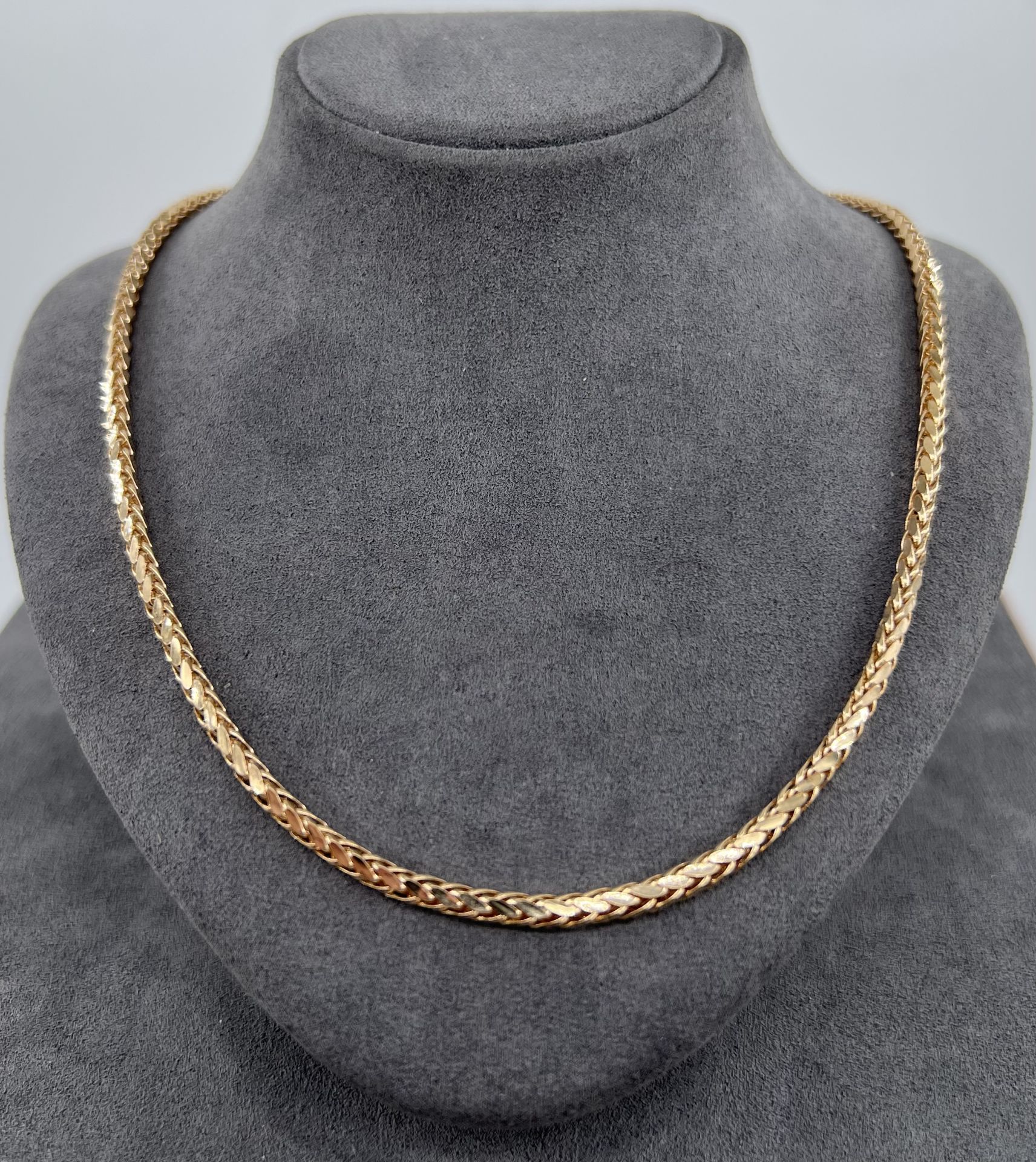 14 AYAR ALTIN PALMİYE ZİNCİR 60 CM UZUNLUK