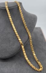 22 AYAR ALTIN PULLU ZİNCİR 65 CM UZUNLUK