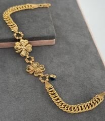 22 AYAR ALTIN ÇİFT YONCALI BİLEKLİK