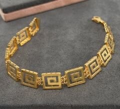 22 AYAR ALTIN GREEK KEY BİLEKLİK