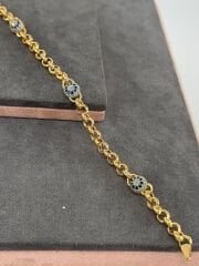 22 AYAR ALTIN DOCH NAZARBONCUKLU BİLEKLİK