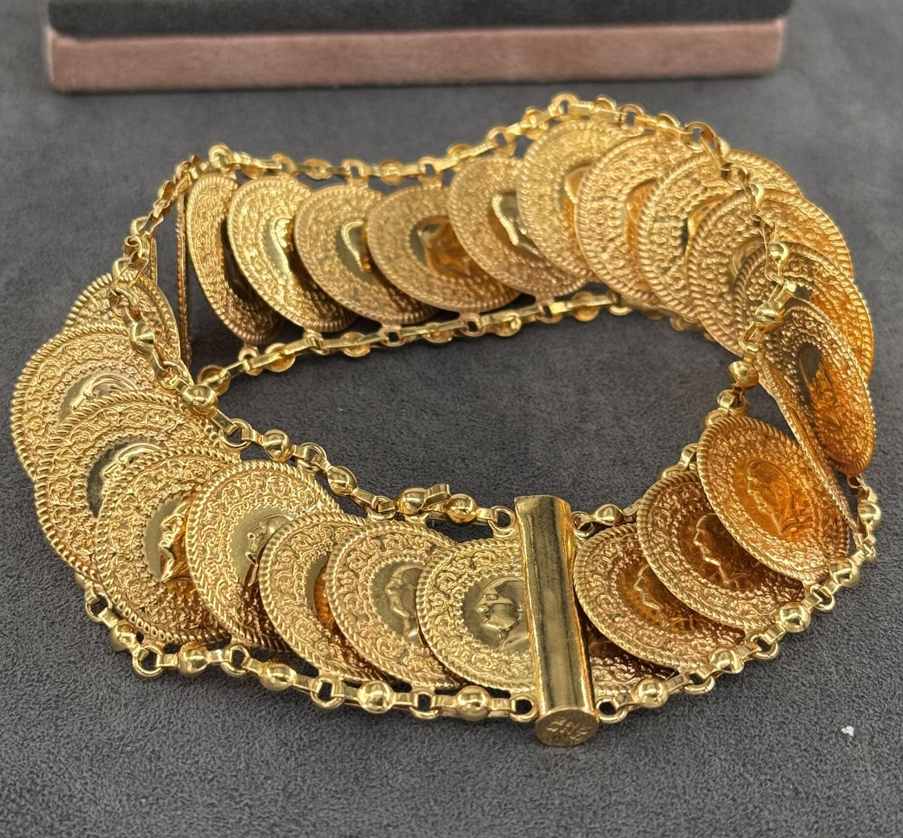 22 AYAR ALTIN 21 ADET PRESS ÇEYREKLİ BİLEKLİK