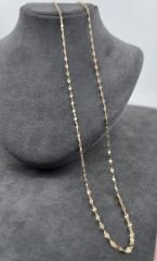 14 AYAR ALTIN SİNGAPUR ZİNCİR 50 CM UZUNLUK