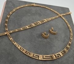 22 AYAR ALTIN GREEK KEY SET