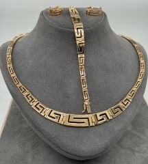 22 AYAR ALTIN GREEK KEY SET