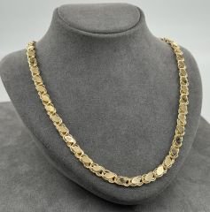 14 AYAR ALTIN PULLU ZİNCİR 55 CM UZUNLUK
