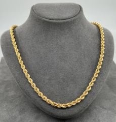 14 AYAR ALTIN HALAT ZİNCİR 55 CM UZUNLUK