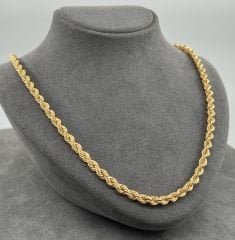 14 AYAR ALTIN HALAT ZİNCİR 55 CM UZUNLUK