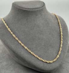 14 AYAR ALTIN SİNGAPUR ZİNCİR 50 CM UZUNLUK