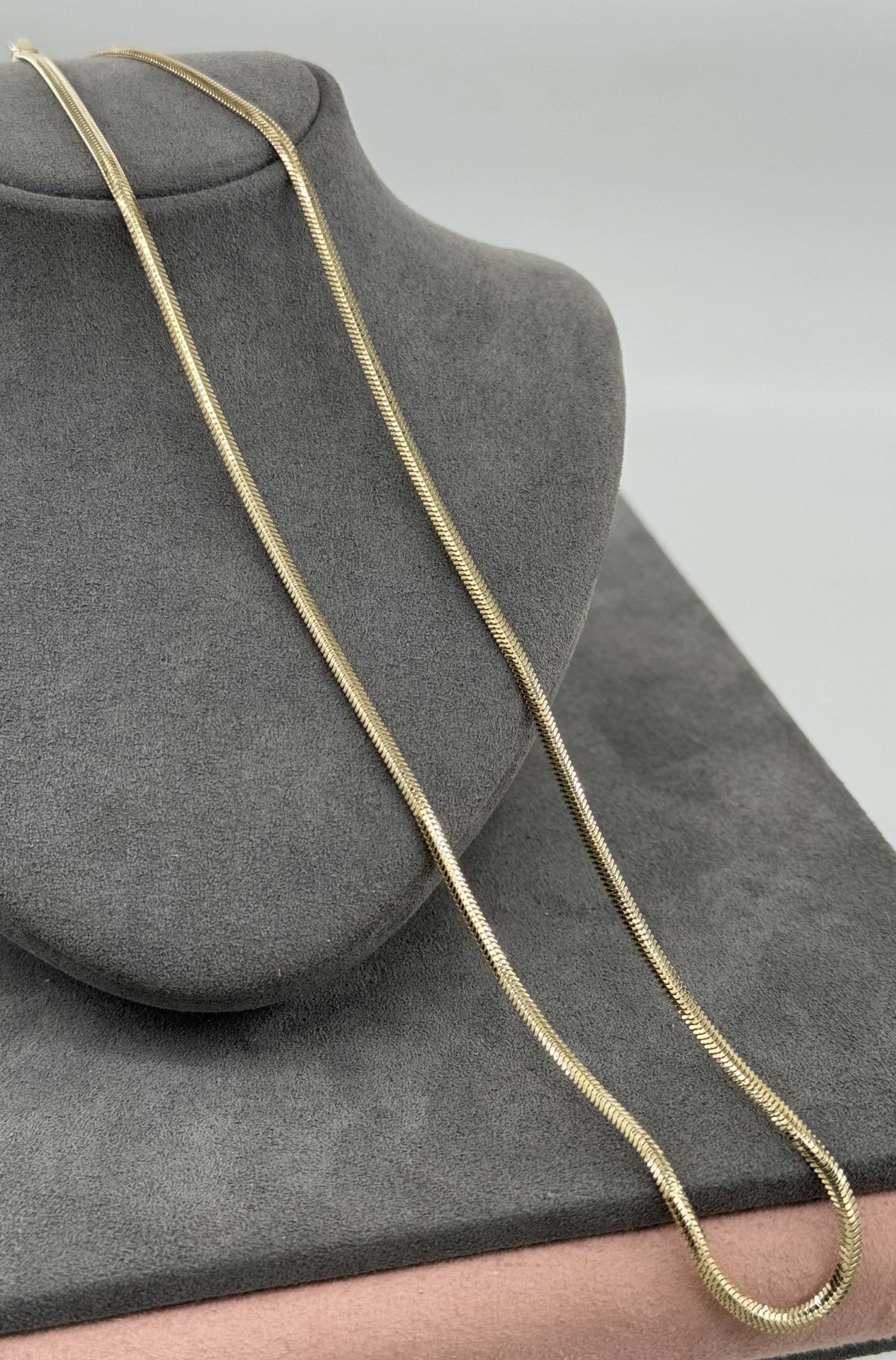 14 AYAR ALTIN İTALYAN HASIR EZME ZİNCİR 45 CM UZUNLUK
