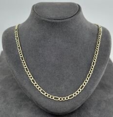 14 AYAR ALTIN FİGARO ZİNCİR 60 CM UZUNLUK