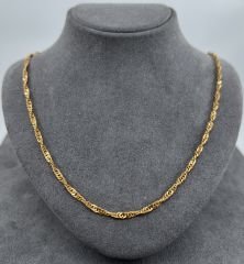 22 AYAR ALTIN SİNGAPUR ZİNCİR 55 CM UZUNLUK