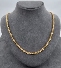 22 AYAR ALTIN HALAT ZİNCİR 65 CM UZUNLUK