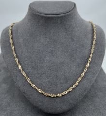 22 AYAR ALTIN SİNGAPUR ZİNCİR 45 CM UZUNLUK