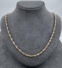 22 AYAR ALTIN SİNGAPUR ZİNCİR 45 CM UZUNLUK