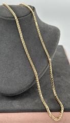 14 AYAR ALTIN PALMİYE ZİNCİR 55 CM UZUNLUK