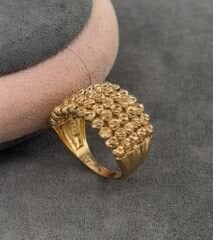 22 AYAR ALTIN DORİKA TOPLU KABURGA YÜZÜK