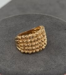 22 AYAR ALTIN DORİKA TOPLU KABURGA YÜZÜK