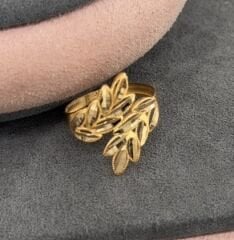 22 AYAR ALTIN YAPRAK YÜZÜK