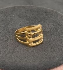 22 AYAR ALTIN DÖRT SIRA KABURGA YÜZÜK