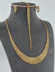 22 AYAR ALTIN KALEMLİ OVAL SET