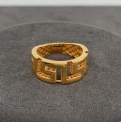 22 AYAR ALTIN GREEK KEY YÜZÜK