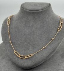 22 AYAR ALTIN DORİKA TOPLU ATAÇ KOLYE